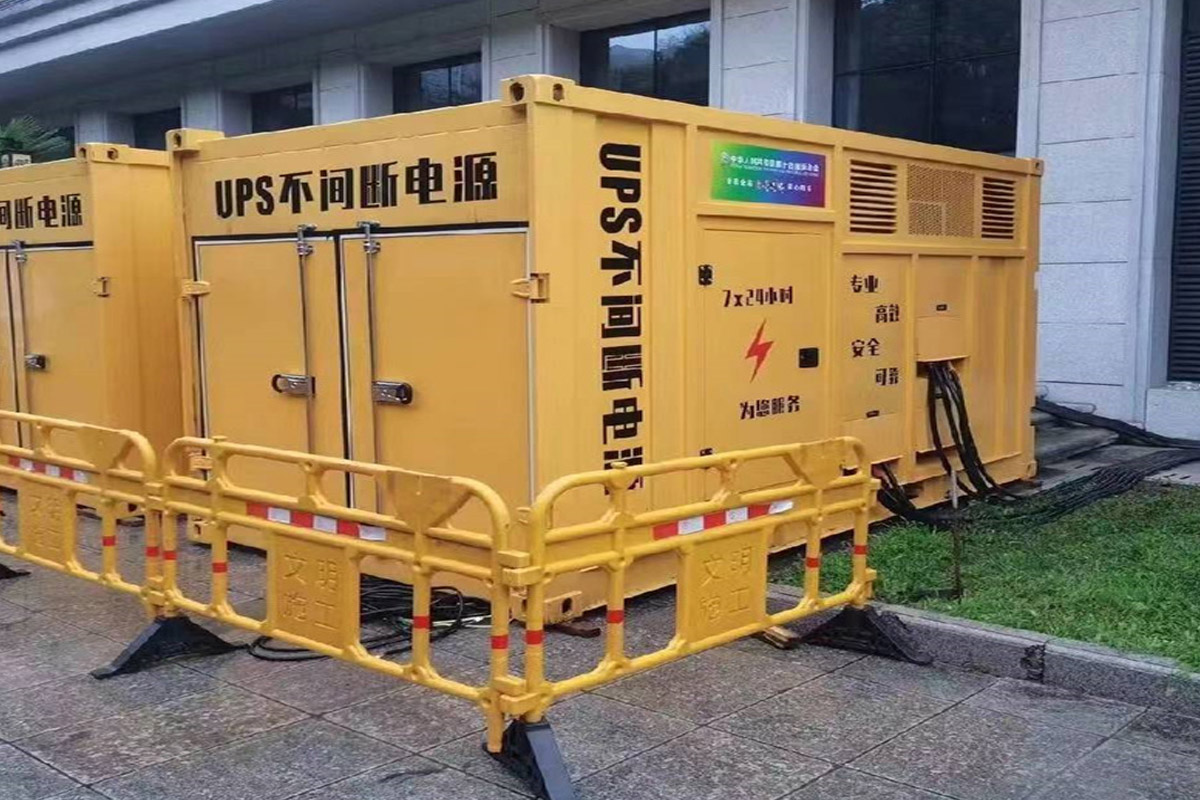 五大连池发电机租赁施工现场
