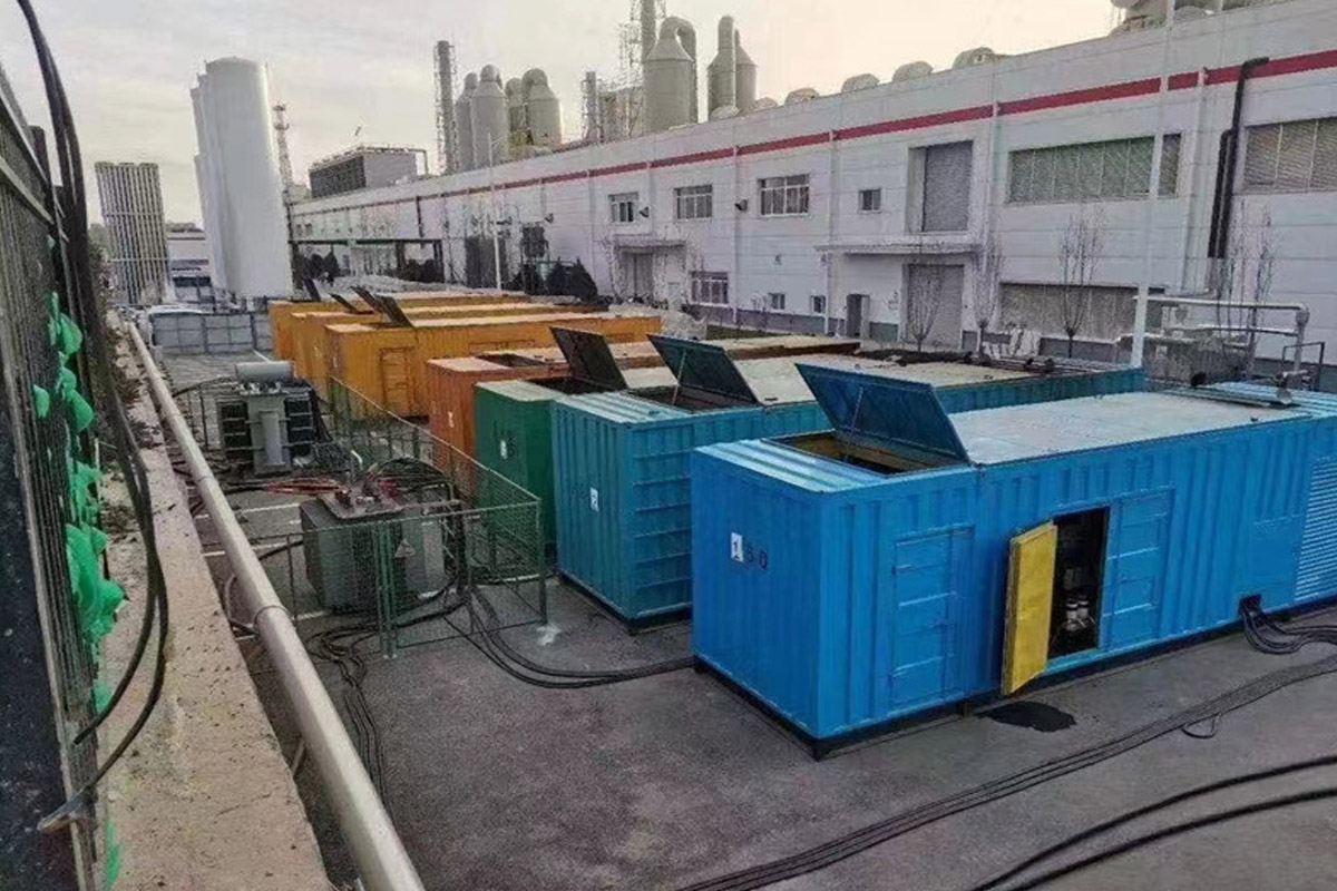 五大连池发电机租赁施工现场